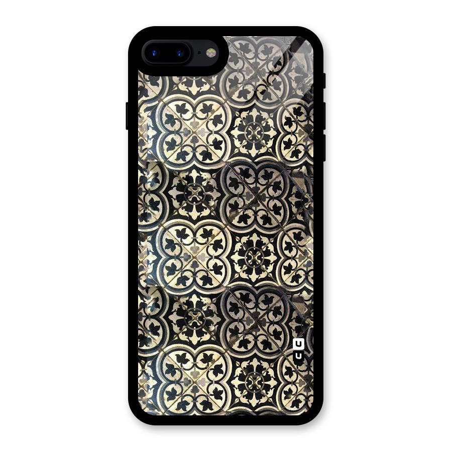 Floral Tile Glass Back Case for iPhone 8 Plus