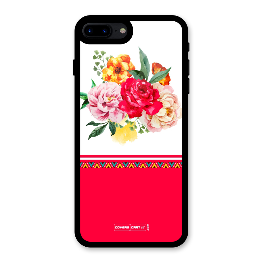 Flower Fusion Glass Back Case for iPhone 8 Plus