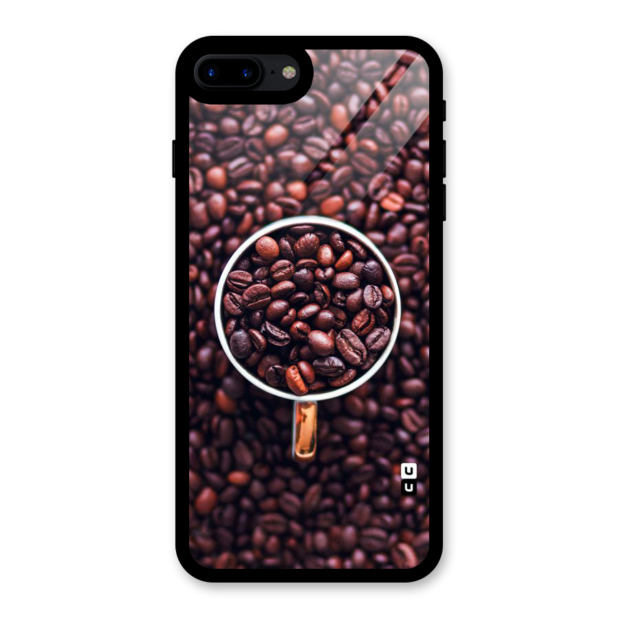Focus Coffee Beans Glass Back Case for iPhone 8 Plus