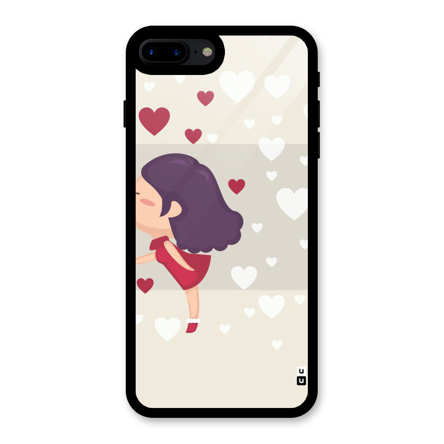 Girl in Love Glass Back Case for iPhone 8 Plus