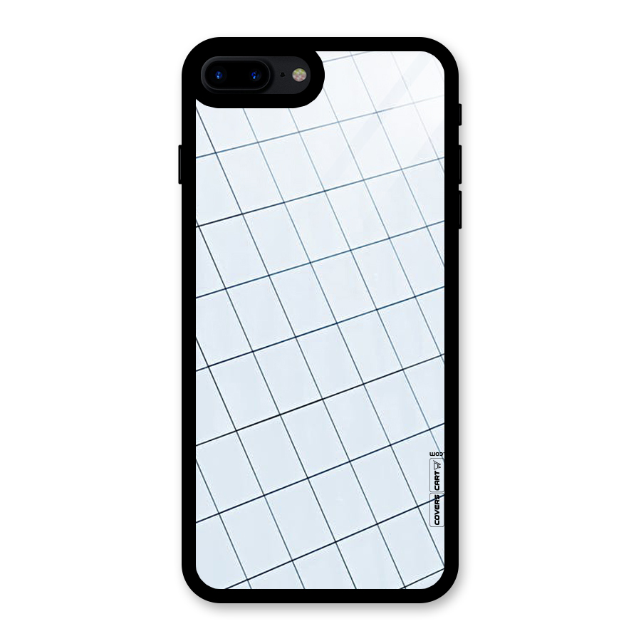 Glass Square Wall Glass Back Case for iPhone 8 Plus