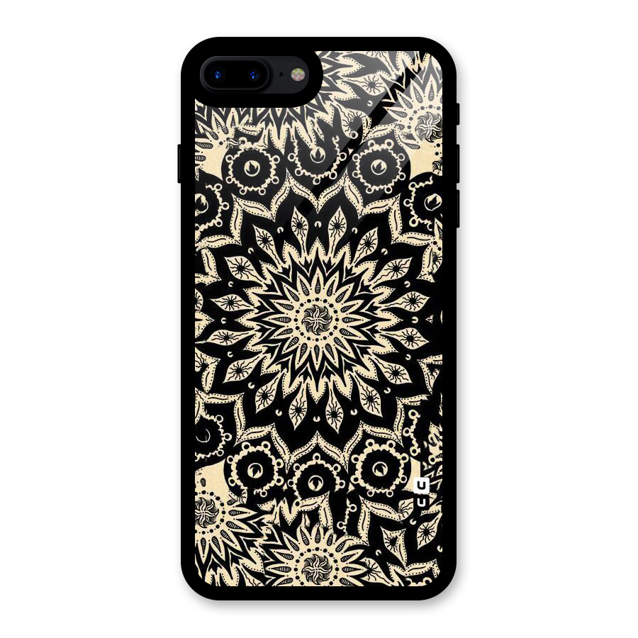 Golden Mandala Glass Back Case for iPhone 8 Plus