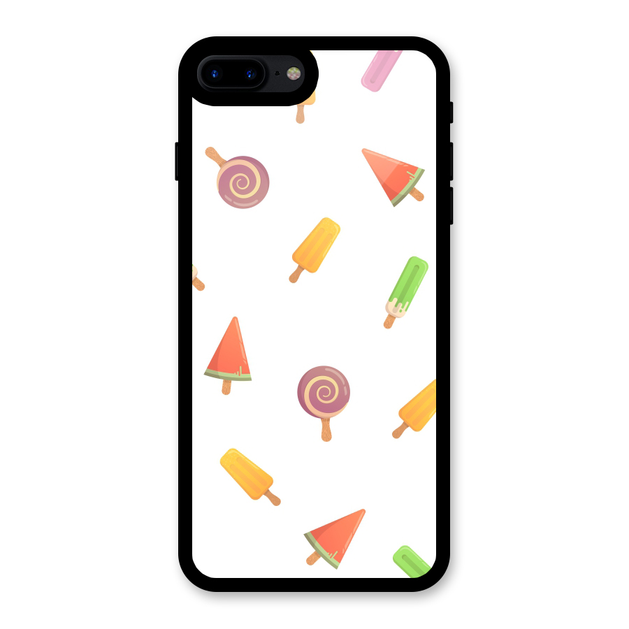 Ice Cream Colors Glass Back Case for iPhone 8 Plus