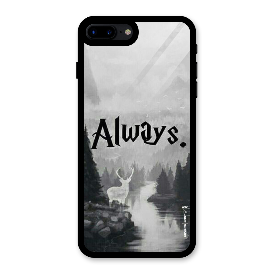 Invisible Deer Glass Back Case for iPhone 8 Plus