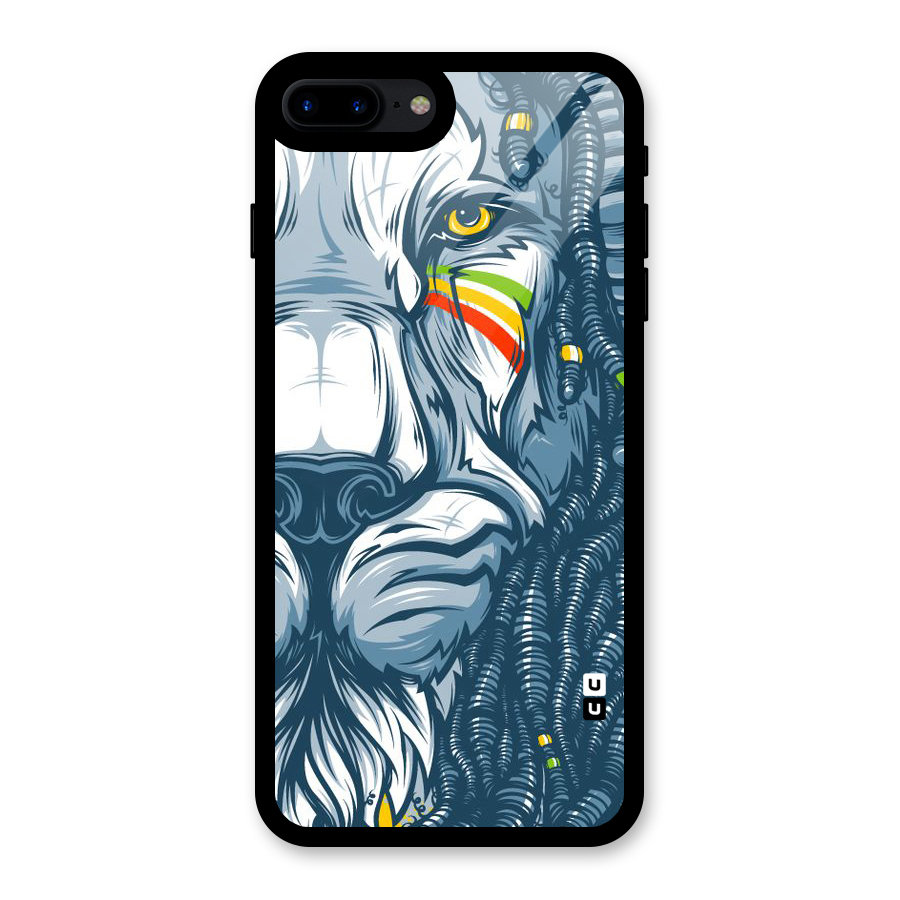 Lionic Face Glass Back Case for iPhone 8 Plus