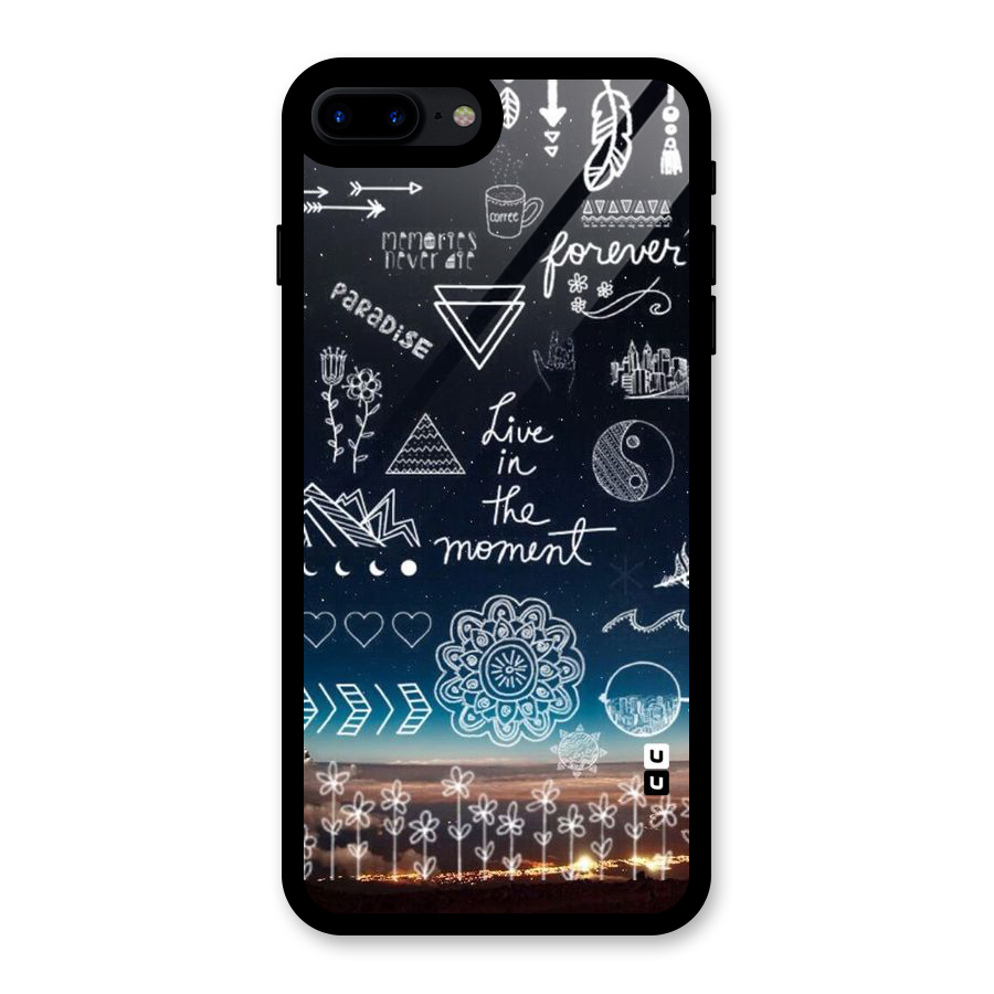 Live In The Moment Glass Back Case for iPhone 8 Plus