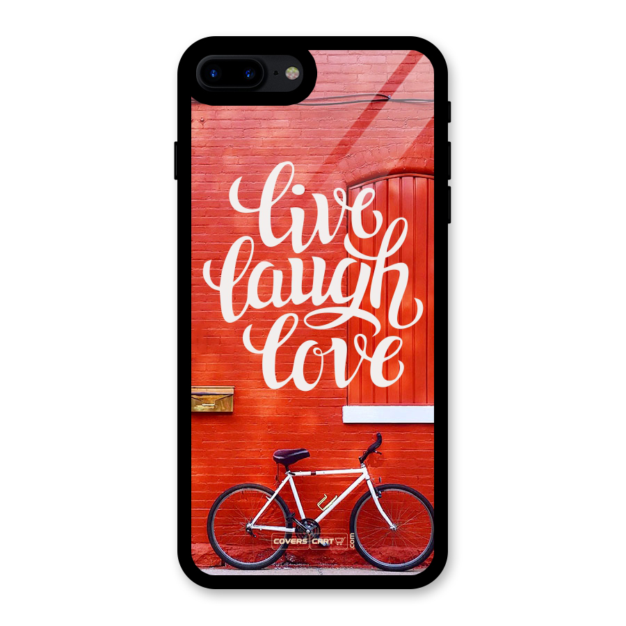 Live Laugh Love Glass Back Case for iPhone 8 Plus