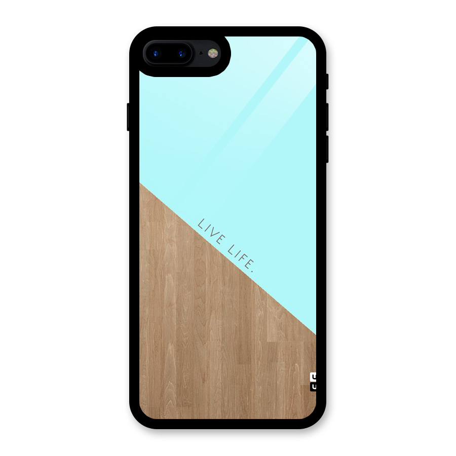 Live Life Glass Back Case for iPhone 8 Plus