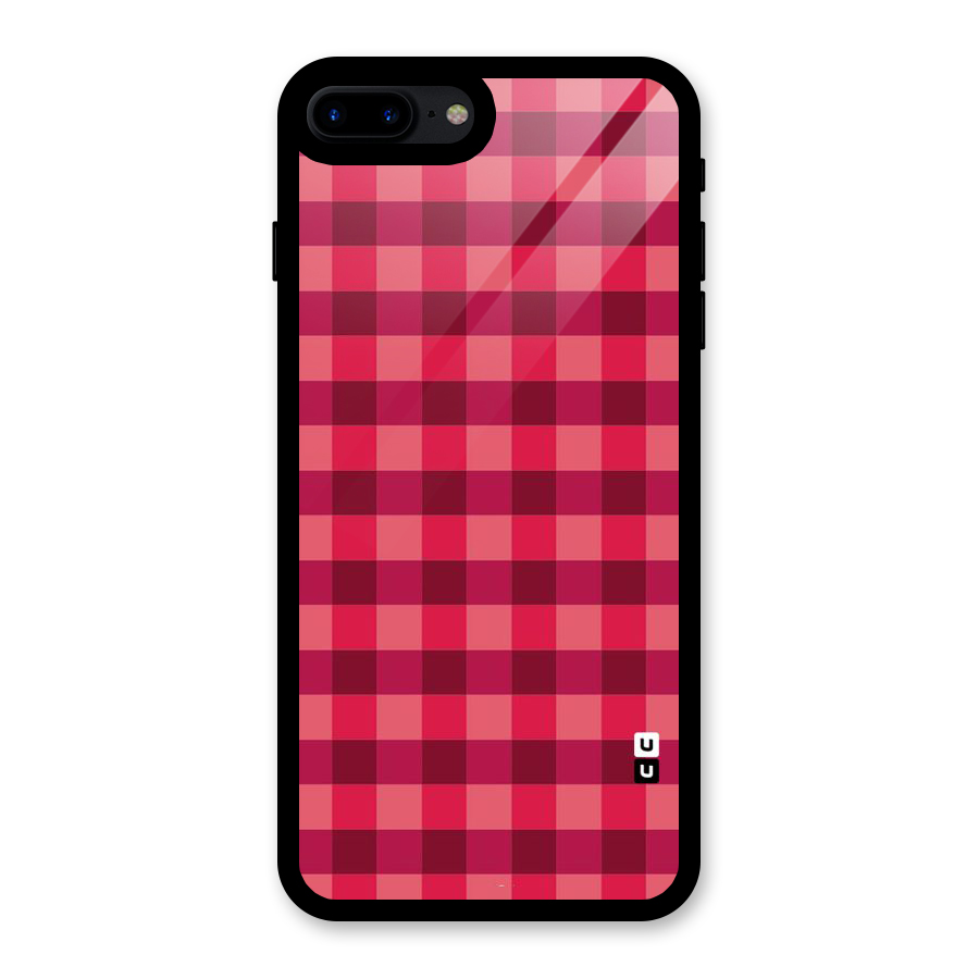 Love Checks Glass Back Case for iPhone 8 Plus