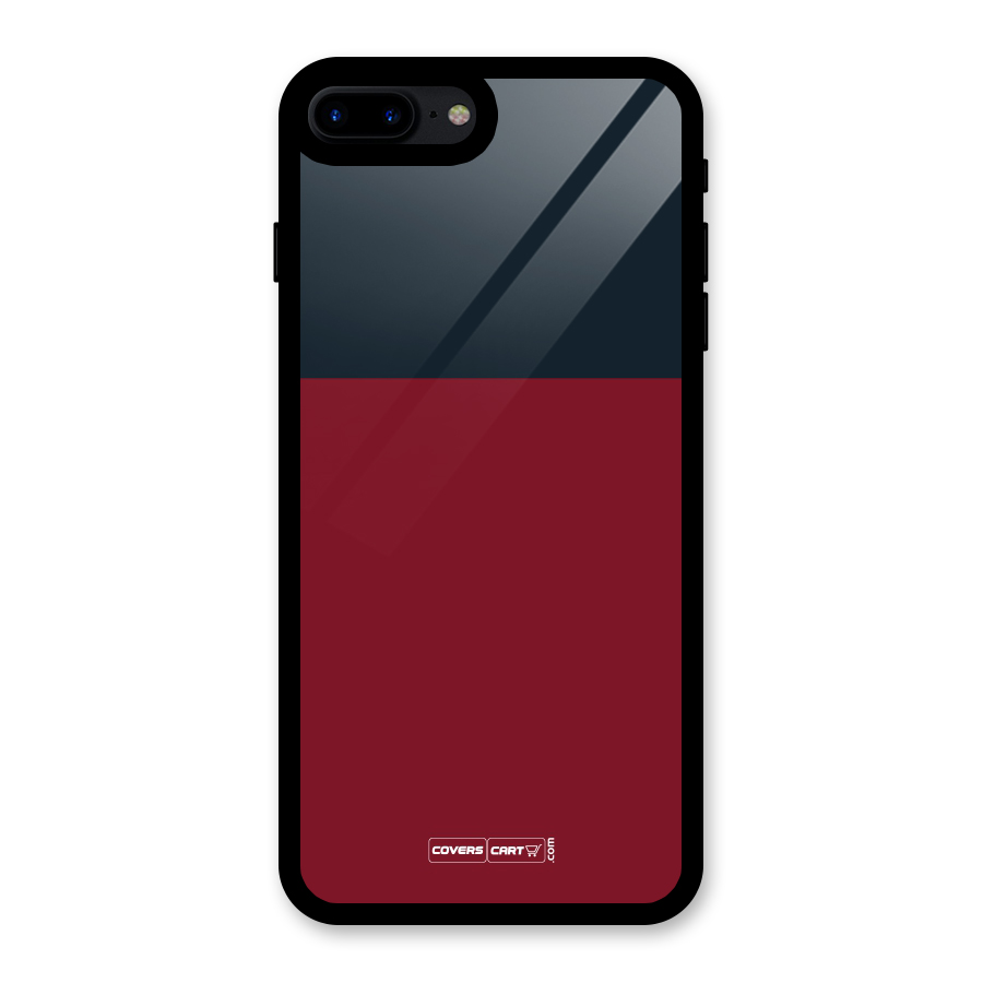 Maroon and Navy Blue Glass Back Case for iPhone 8 Plus