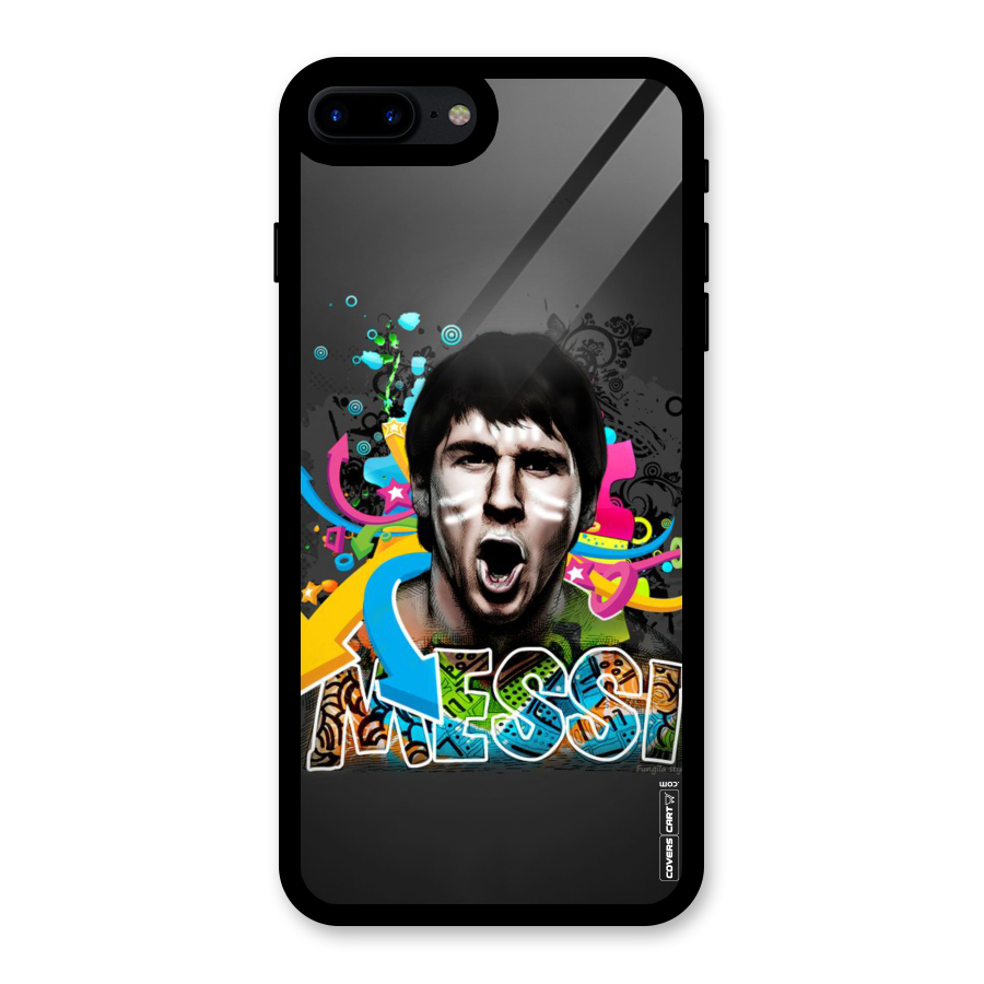 Messi For Argentina Glass Back Case for iPhone 8 Plus