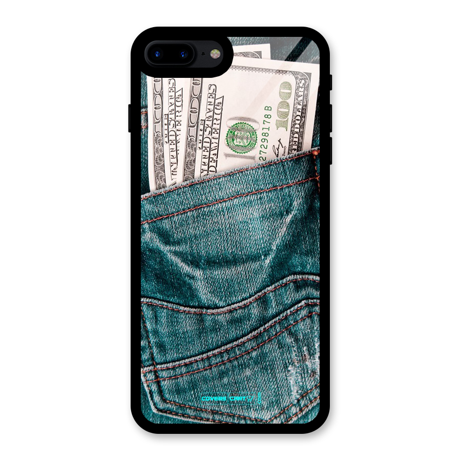 Money in Jeans Glass Back Case for iPhone 8 Plus