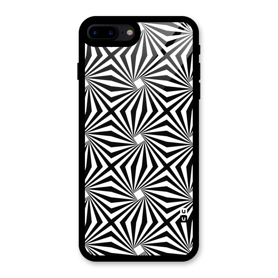 Monochromatic Swirls Glass Back Case for iPhone 8 Plus