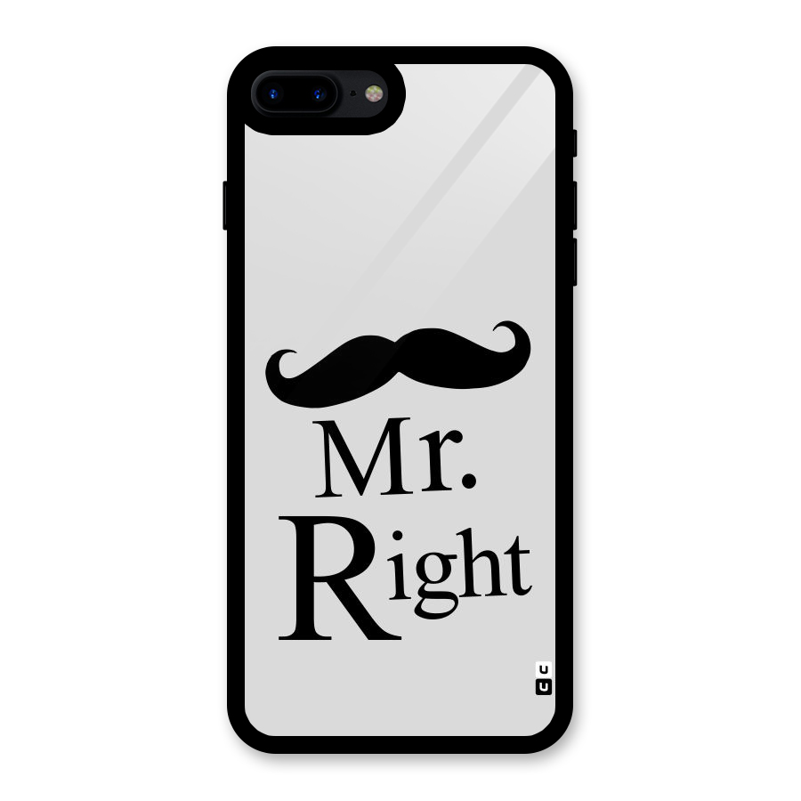 Mr. Right. Glass Back Case for iPhone 8 Plus