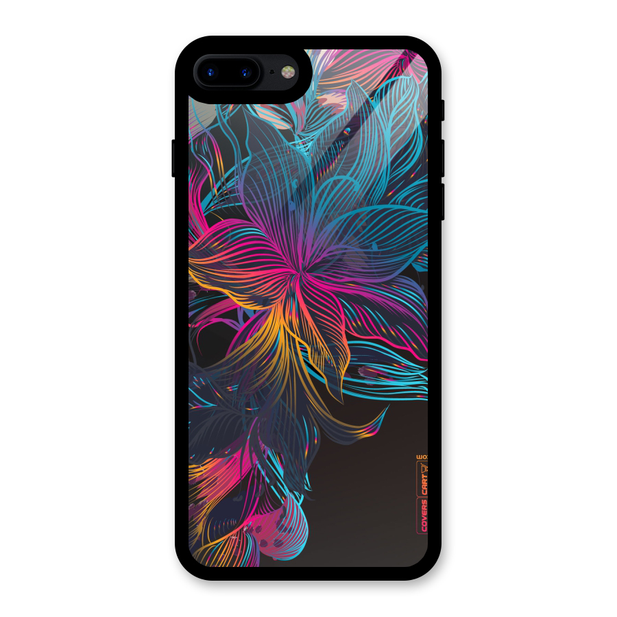 Multi-Colour Flowers Glass Back Case for iPhone 8 Plus