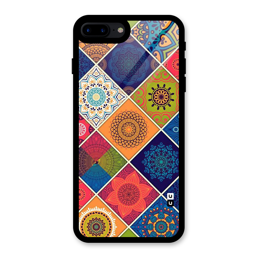 Multi Designs Glass Back Case for iPhone 8 Plus