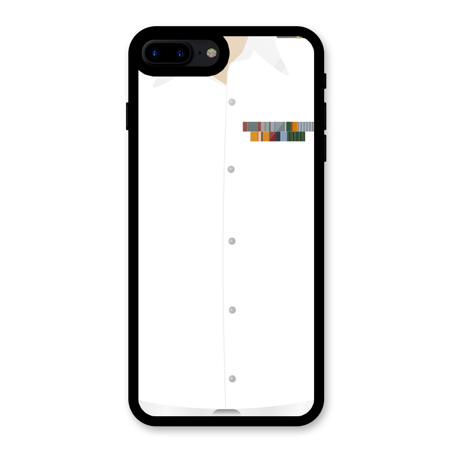 Navy Uniform Glass Back Case for iPhone 8 Plus