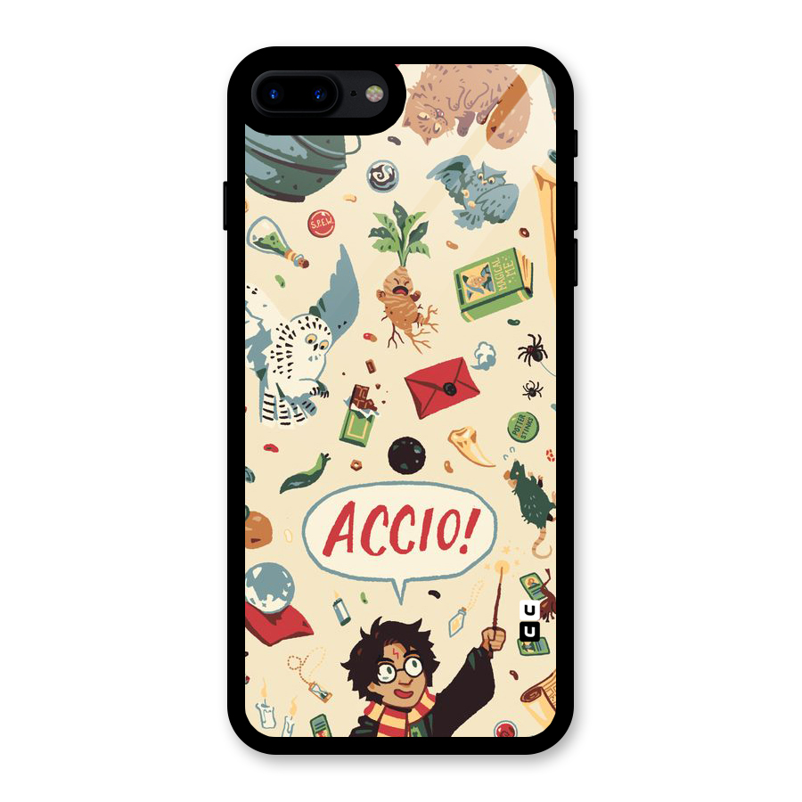 Owl Letter Glass Back Case for iPhone 8 Plus