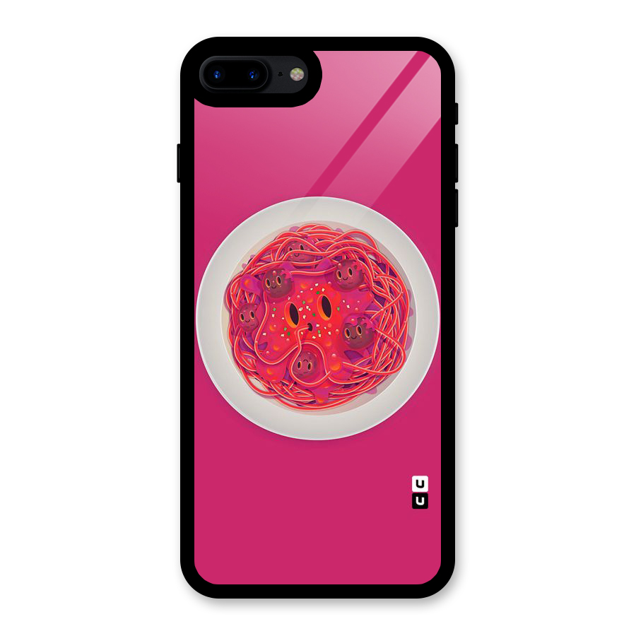 Pasta Cute Glass Back Case for iPhone 8 Plus
