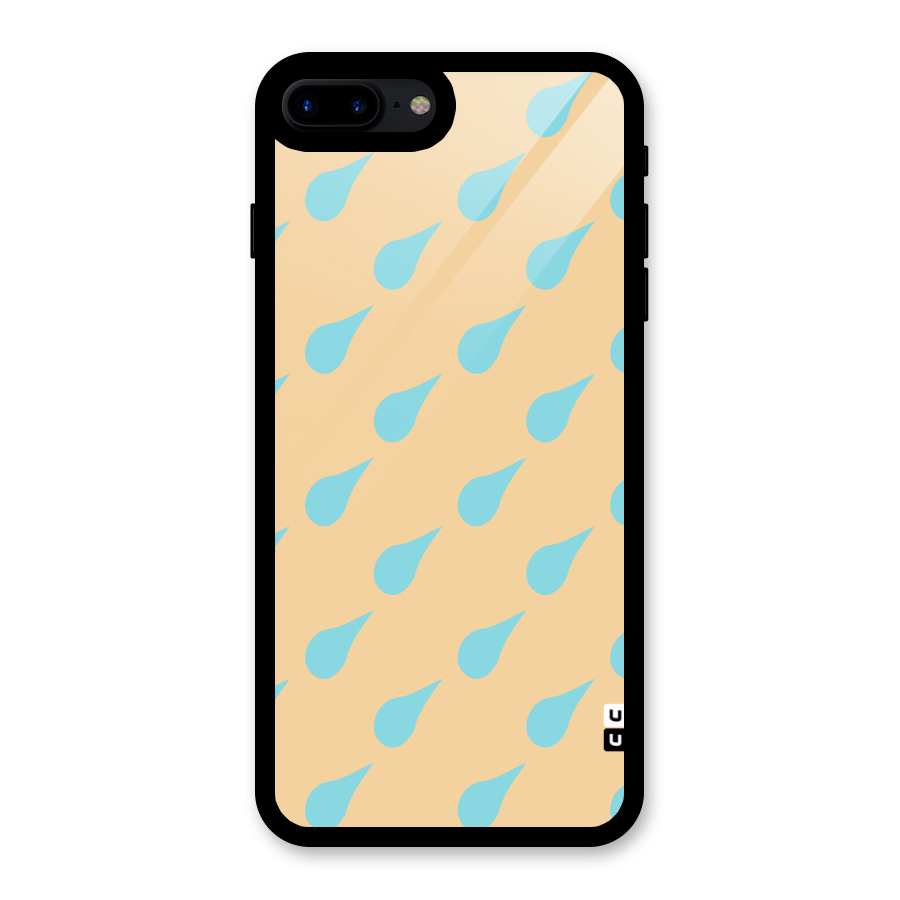 Pastel Orange Drops Glass Back Case for iPhone 8 Plus