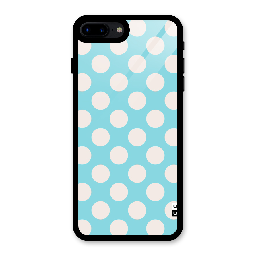 Pastel White Polka Dots Glass Back Case for iPhone 8 Plus