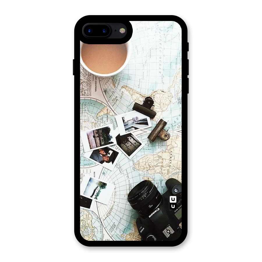 Post Stamps Travel Glass Back Case for iPhone 8 Plus