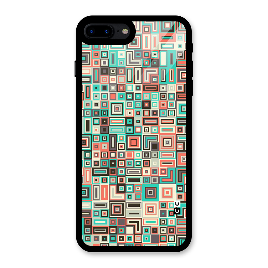 Pretty Boxes Design Glass Back Case for iPhone 8 Plus