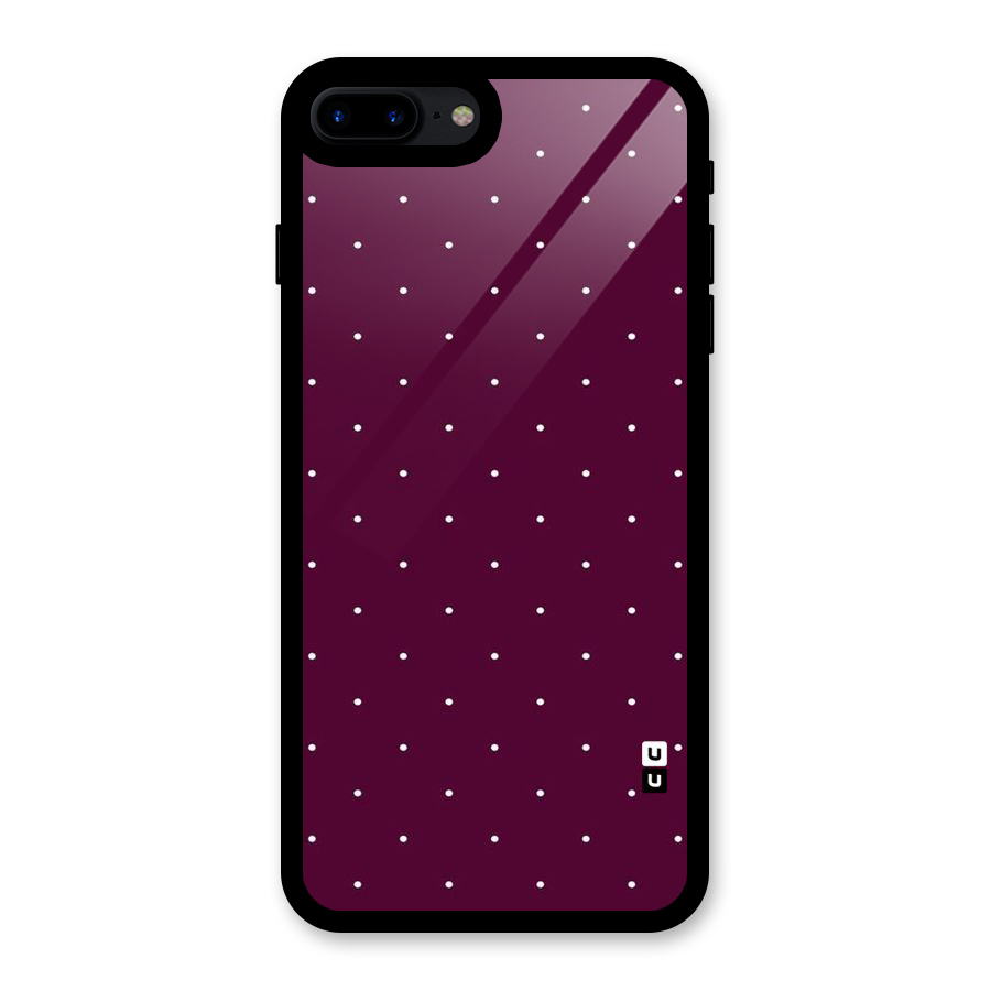 Purple Polka Glass Back Case for iPhone 8 Plus