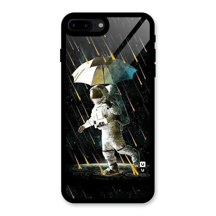Rain Spaceman Glass Back Case for iPhone 8 Plus