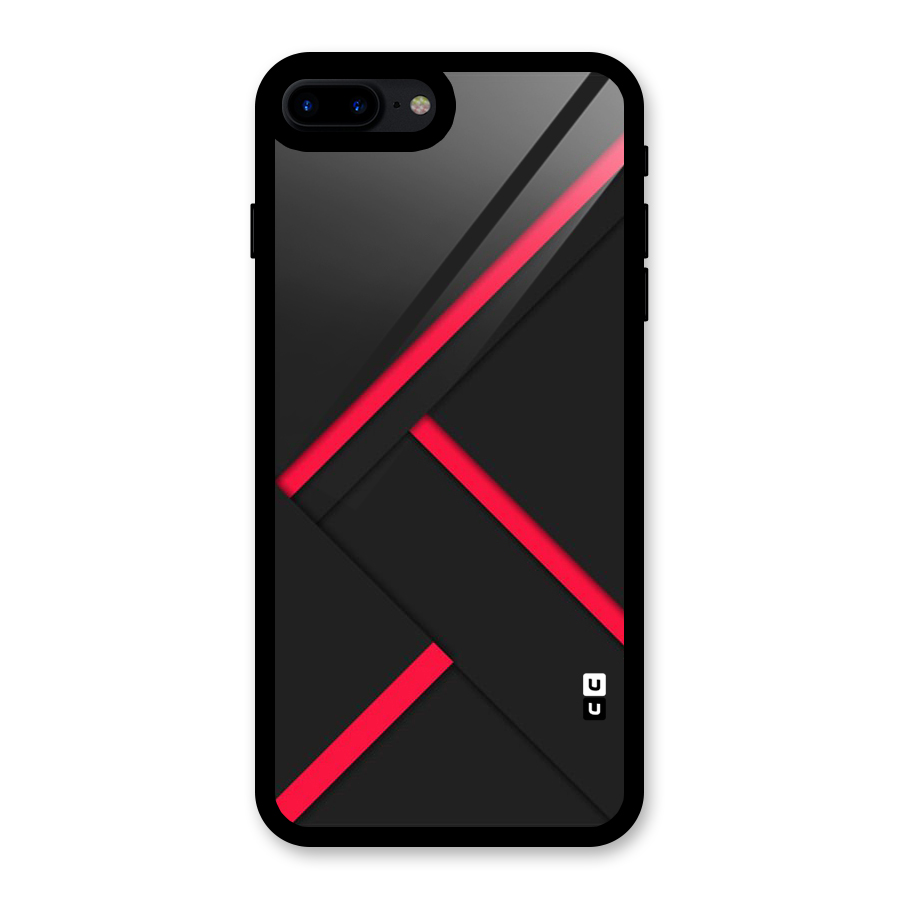 Red Disort Stripes Glass Back Case for iPhone 8 Plus
