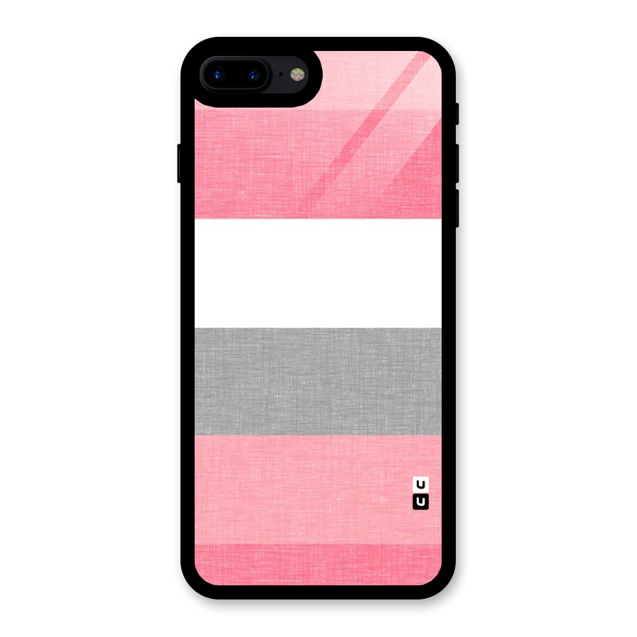 Shades Pink Stripes Glass Back Case for iPhone 8 Plus