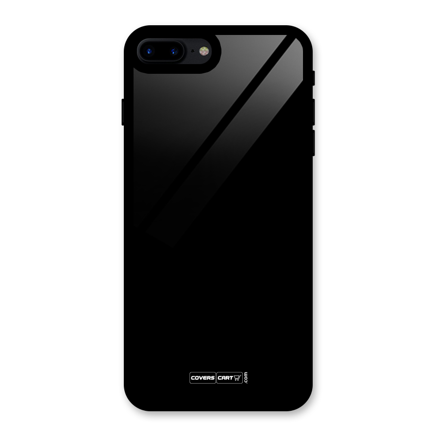 Simple Black Glass Back Case for iPhone 8 Plus