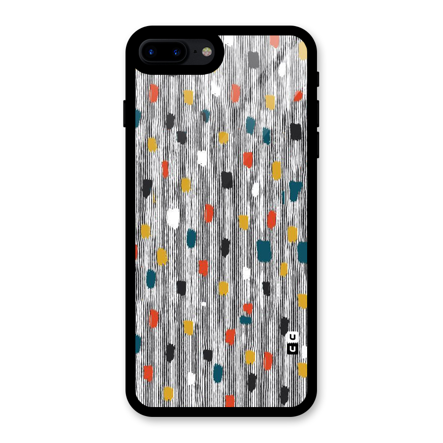 Single Paint Pattern Glass Back Case for iPhone 8 Plus