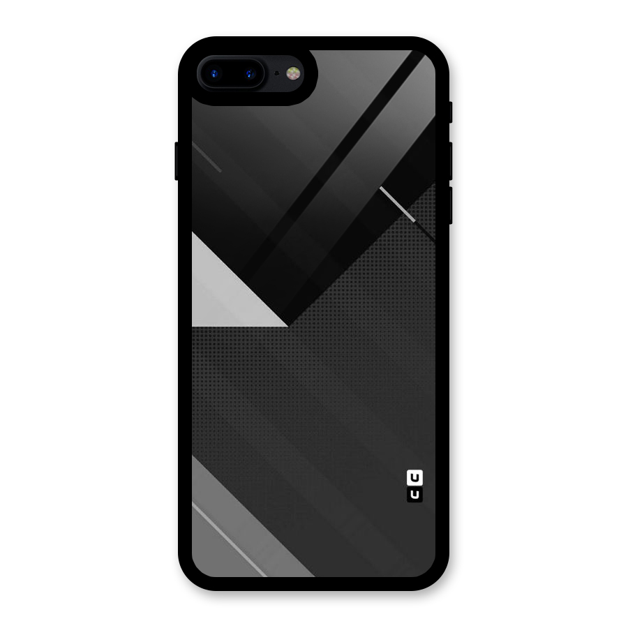 Slant Grey Glass Back Case for iPhone 8 Plus