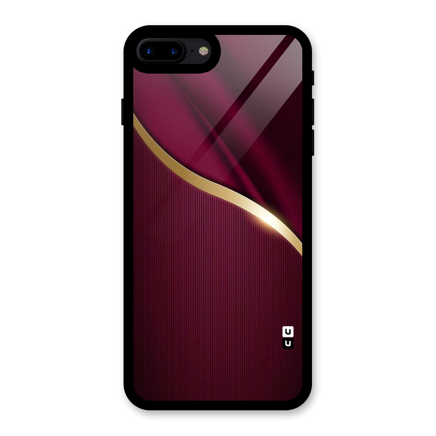 Smooth Maroon Glass Back Case for iPhone 8 Plus