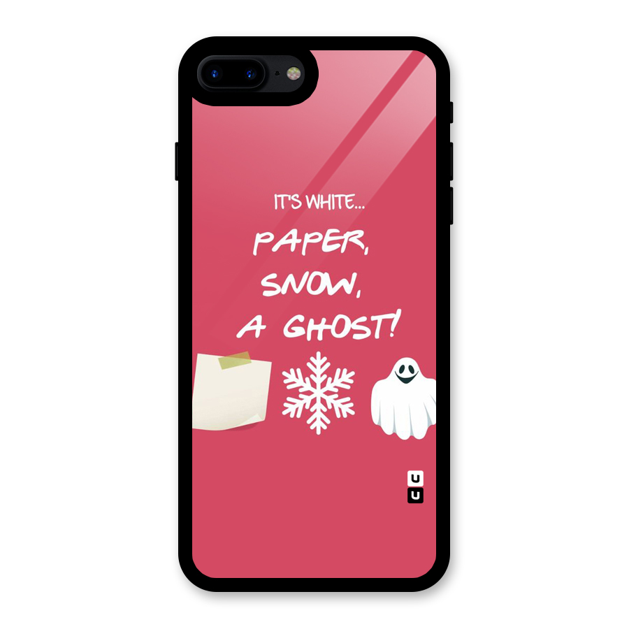 Snow Paper Glass Back Case for iPhone 8 Plus