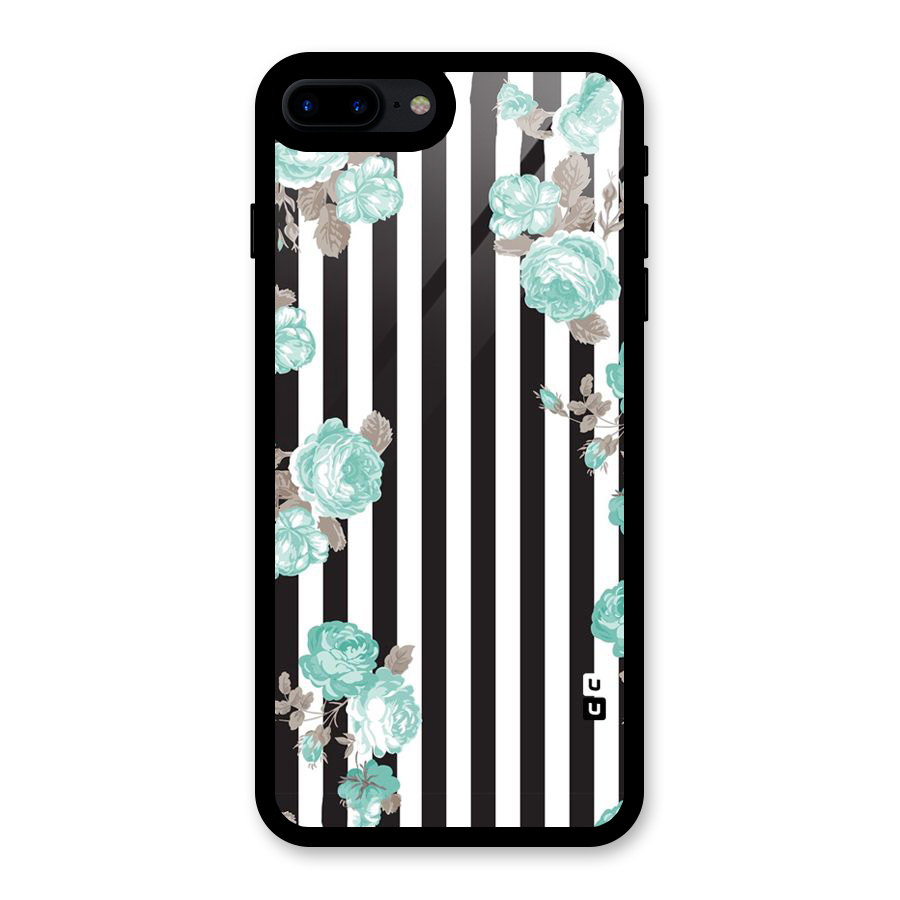 Stripes Bloom Glass Back Case for iPhone 8 Plus