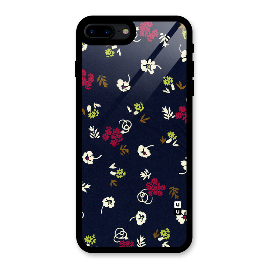 Tiny Flowers Glass Back Case for iPhone 8 Plus