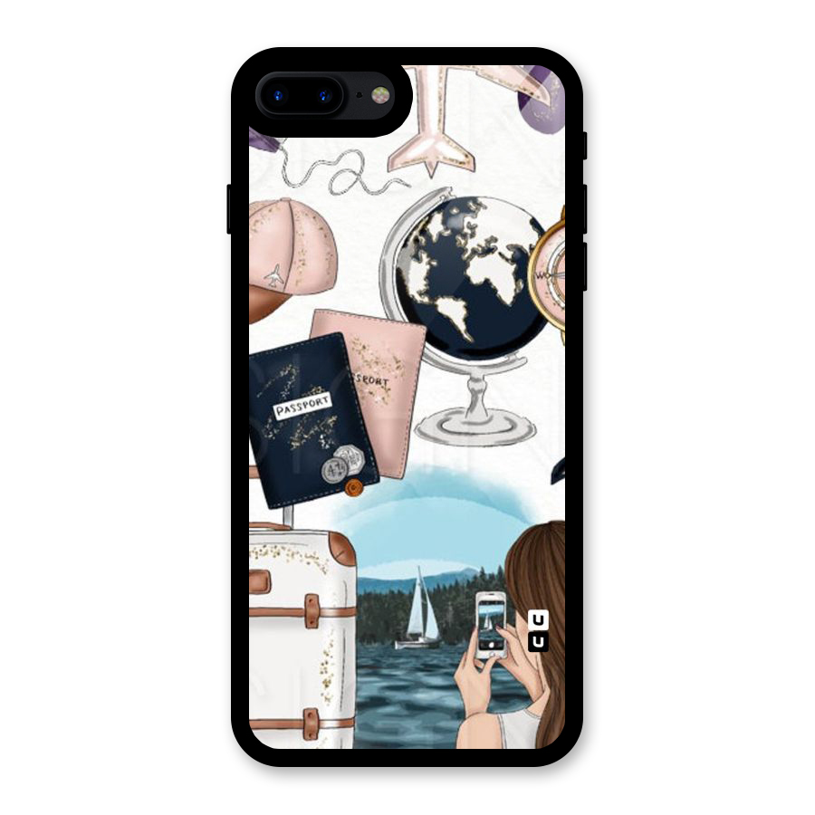 Travel Diaries Glass Back Case for iPhone 8 Plus