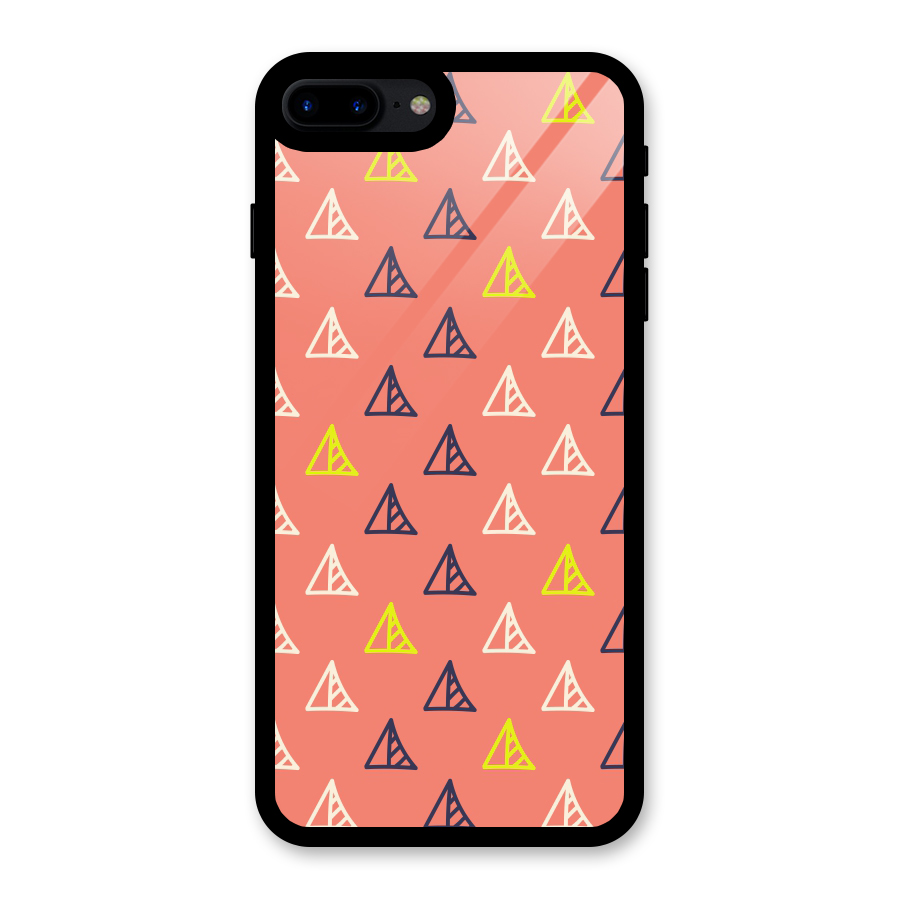 Triangular Boho Pattern Glass Back Case for iPhone 8 Plus