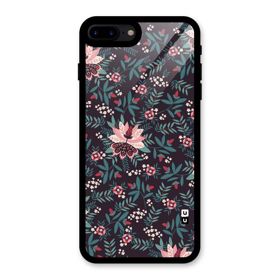 Very Leafy Pattern Glass Back Case for iPhone 8 Plus