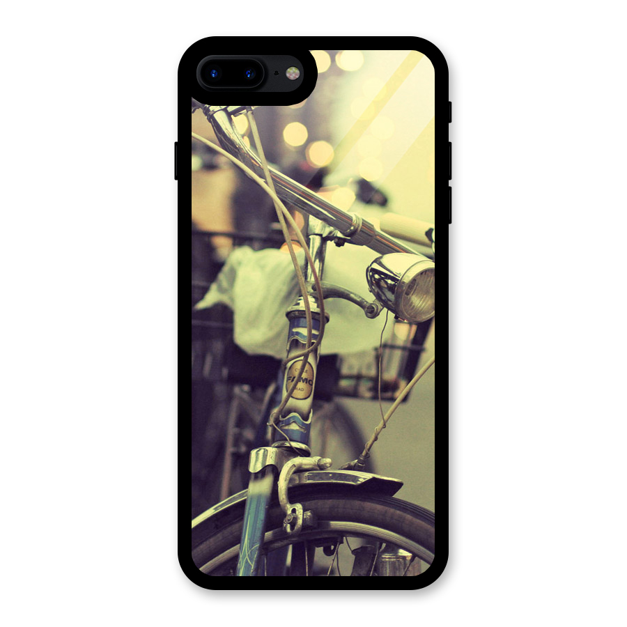 Vintage Bicycle Glass Back Case for iPhone 8 Plus