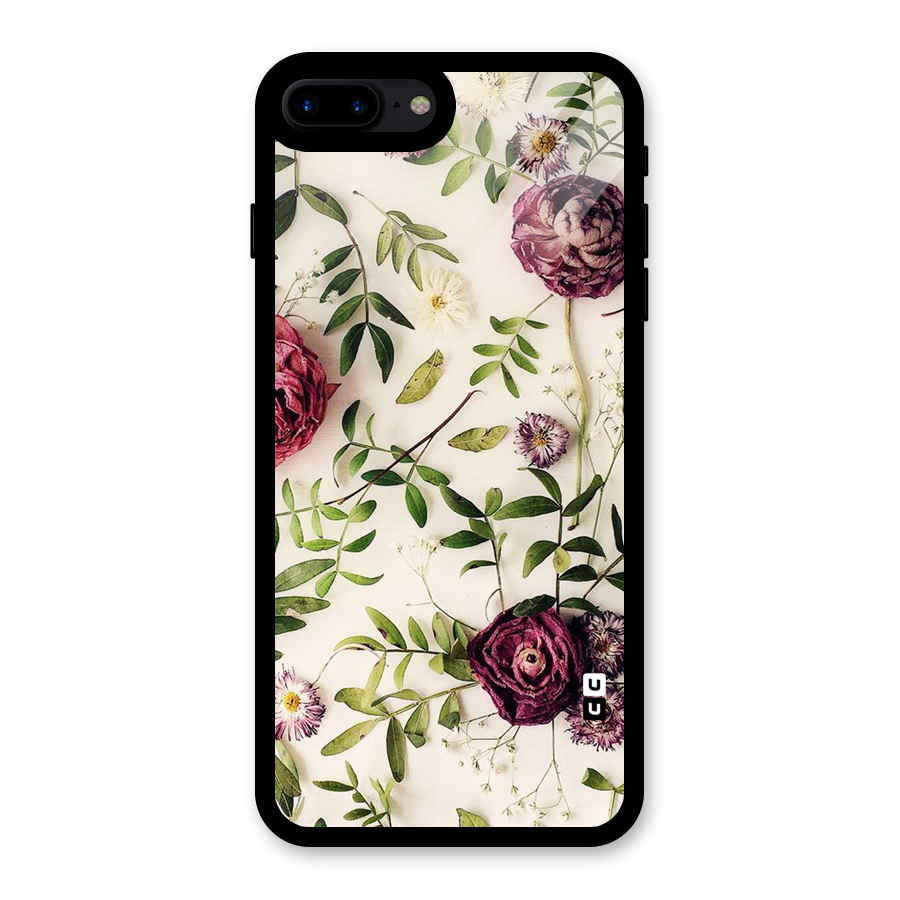 Vintage Rust Floral Glass Back Case for iPhone 8 Plus