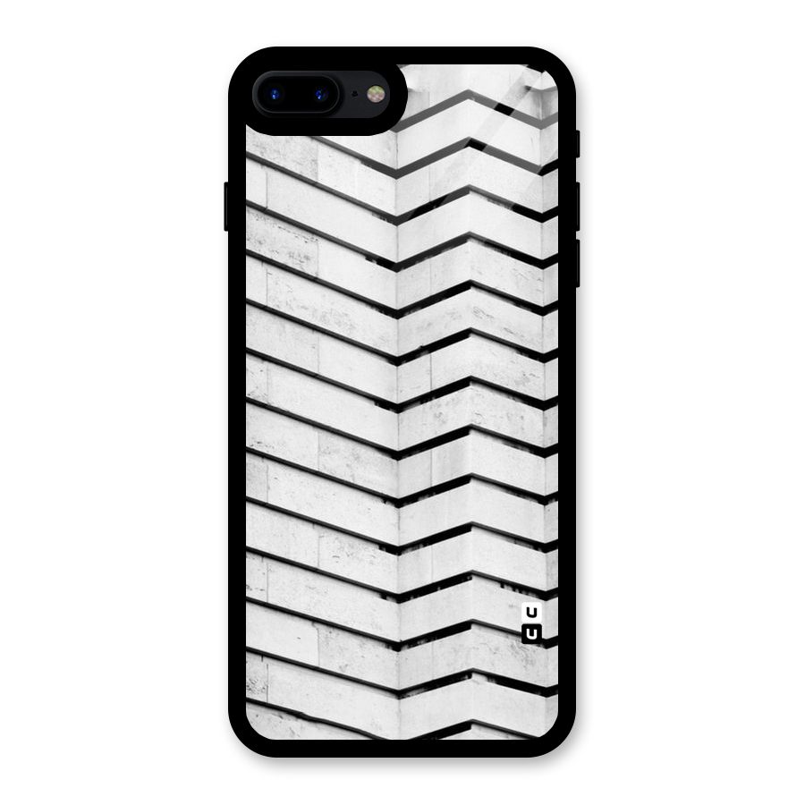 Wall Zig Zag Glass Back Case for iPhone 8 Plus