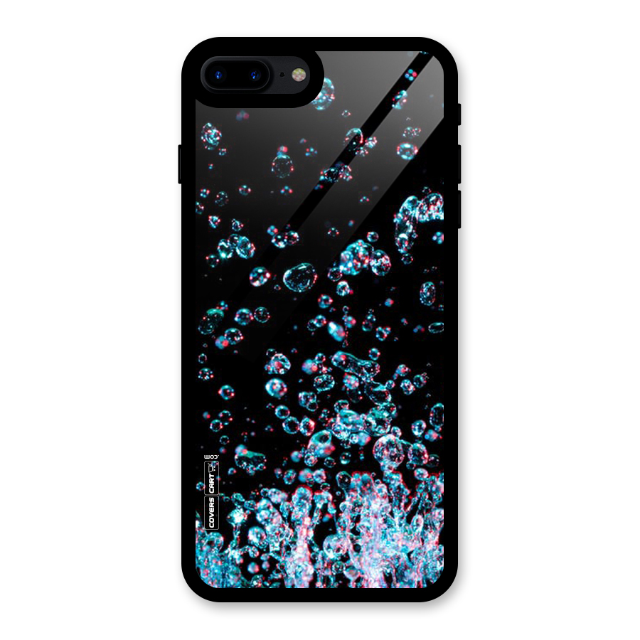 Water Droplets Glass Back Case for iPhone 8 Plus