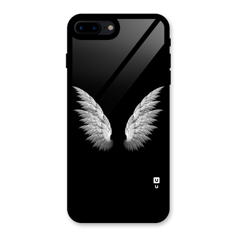 White Wings Glass Back Case for iPhone 8 Plus