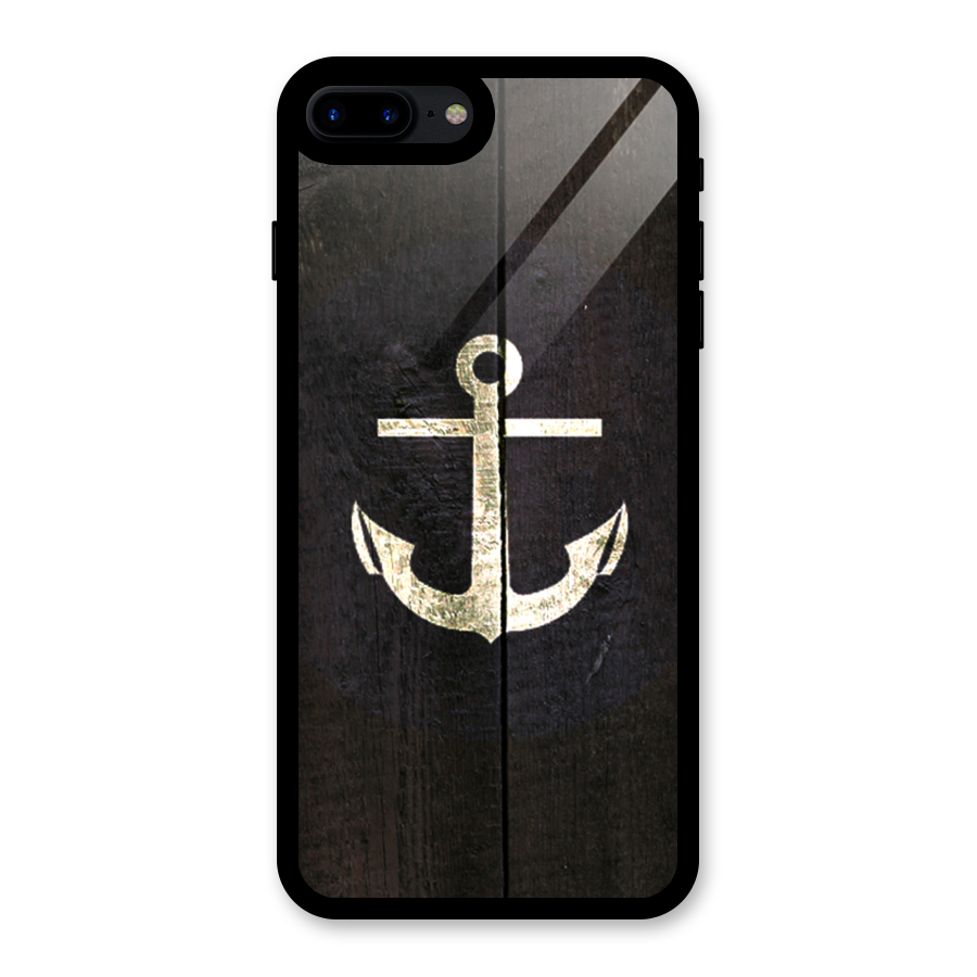 Wood Anchor Glass Back Case for iPhone 8 Plus