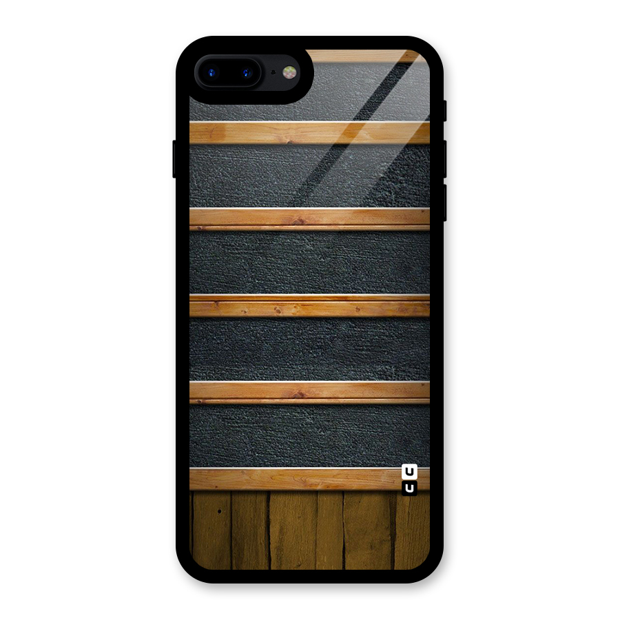 Wood Design Glass Back Case for iPhone 8 Plus