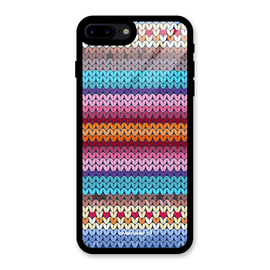 Woolen Glass Back Case for iPhone 8 Plus