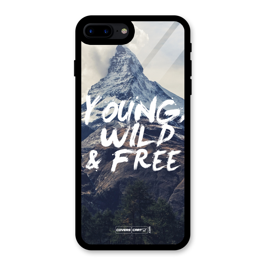 Young Wild and Free Glass Back Case for iPhone 8 Plus